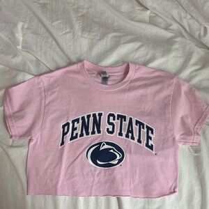 Pink Penn State Cropped T-Shirt